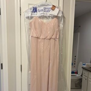 Elegant Strapless Pink Gown
